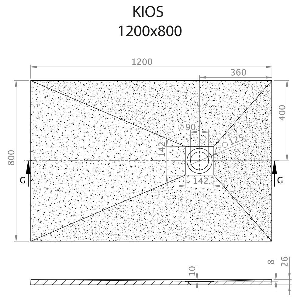 Kios F 120x80 technikai rajz