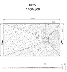 Kios F 140x80 technikai rajz