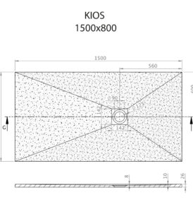 Kios F 150x80 technikai rajz