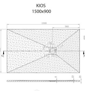 Kios F 150x90 technikai rajz