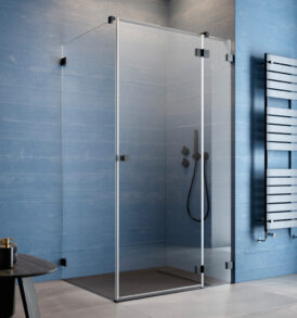 Essenza Pro Black KDJ szögletes fekete zuhanykabin