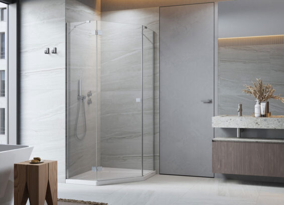 Essenza New PTJ szögletes balos zuhanykabin
