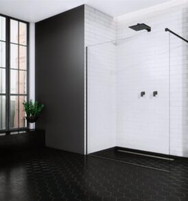 Modo New Black II Walk-in fekete zuhanyfal