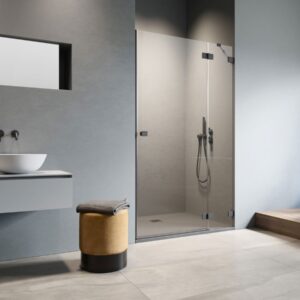 Essenza Pro Black DWJ fekete zuhanyajtó jobbos