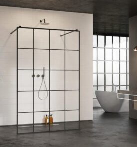 Modo New Black I Factory walk-in zuhanyfal