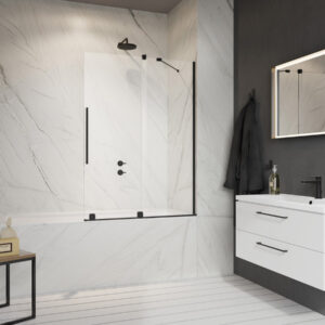 Furo Black PND II fekete kádparaván jobbos