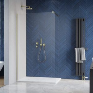 Modo New Brushed Gold II walk-in szálcsiszolt arany zuhanyfal