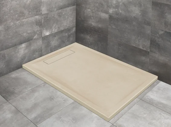 Doris F beige szögletes zuhanytálca