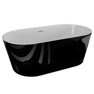 M-Acryl Victory térben álló kád fekete előlappal