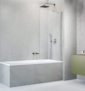 Idea Brushed Nickel PNJ II szálcsiszolt króm kádparaván